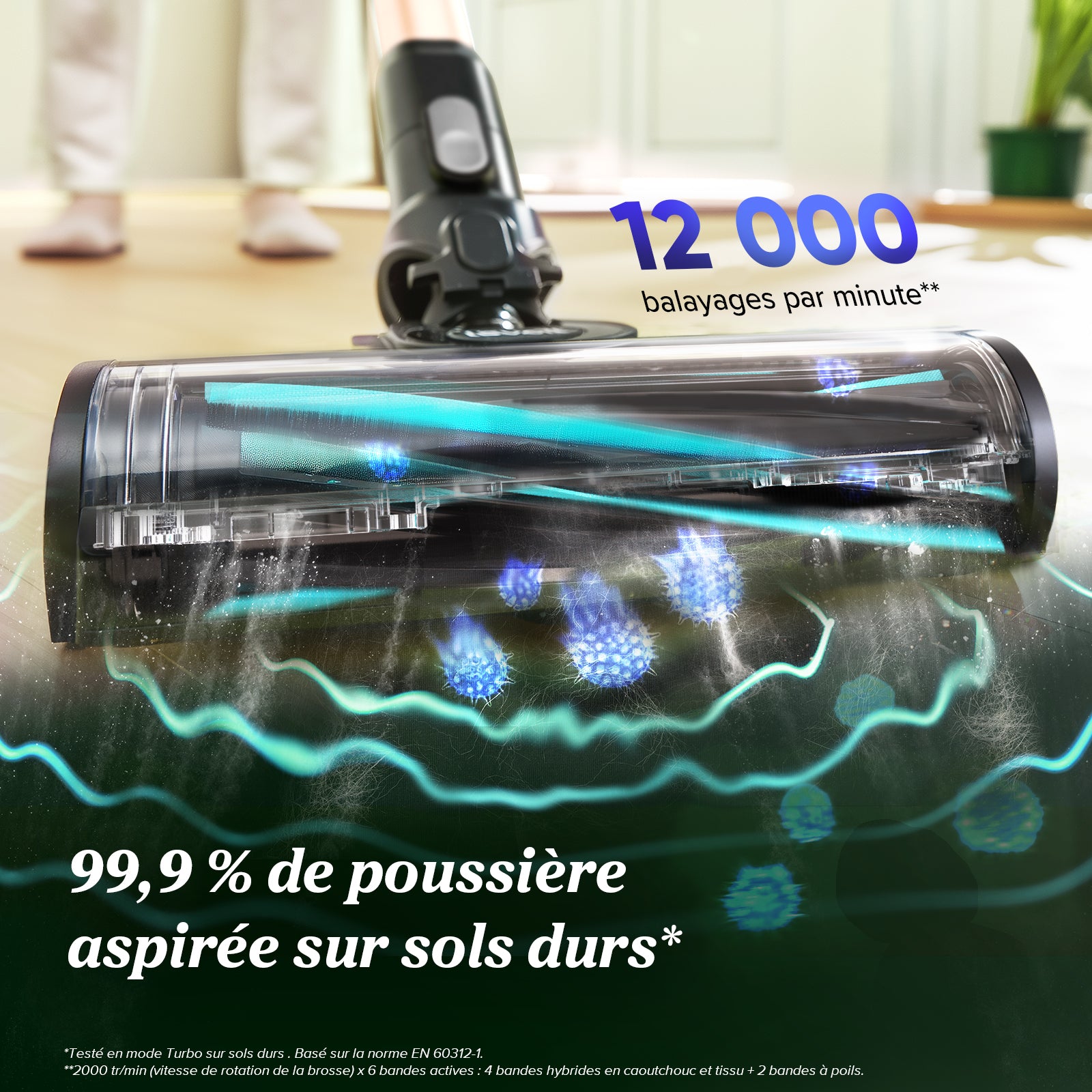 Levoit SDC01 Aspirateur Sans Fil Anti-Enchevêtrement, Noir & Blanc