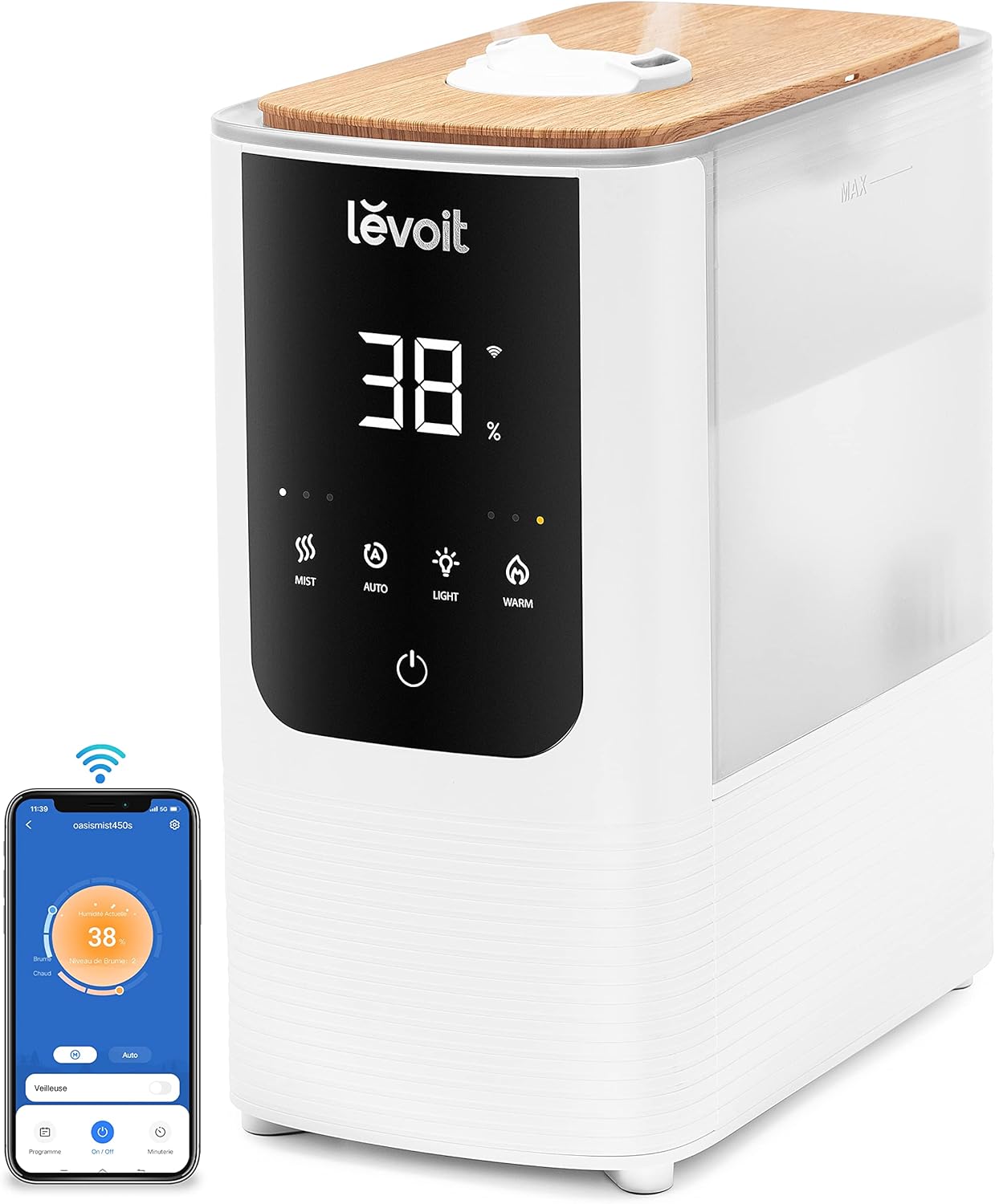 Levoit humidificateur d’air Oasismist 450S