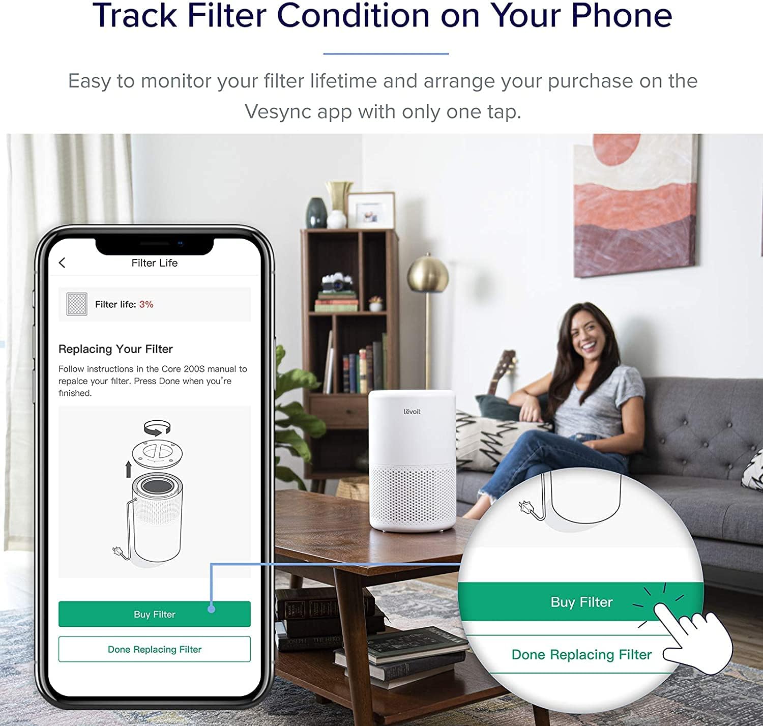 Levoit Core 200S Filtre de Rechange
