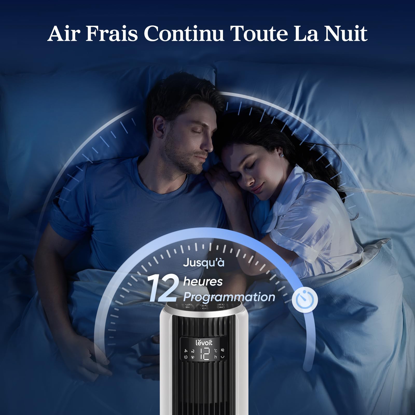 LEVOIT Ventilateur Colonne 36DC 20dB – Ultra Silencieux Nuit