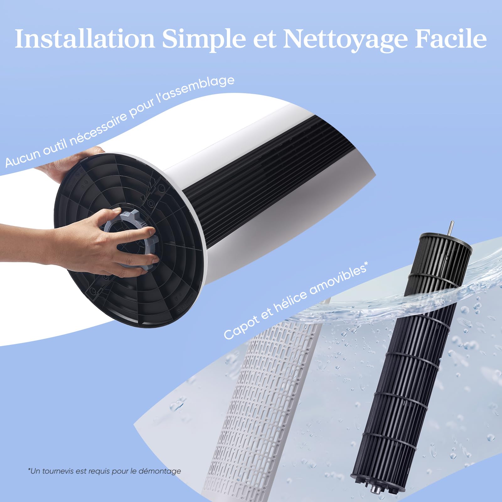 LEVOIT Ventilateur Colonne 36DC 20dB – Ultra Silencieux Nuit