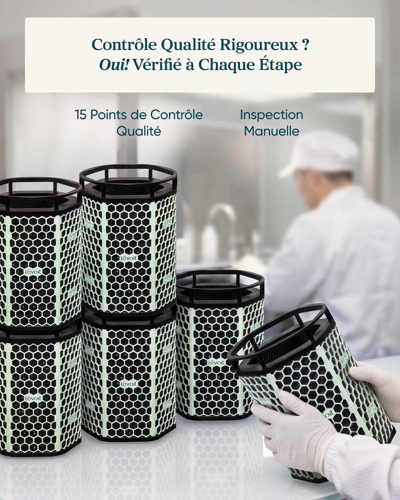 Levoit Filtre Charbon Actif pour purificateur d'air Eleva 300X (Animaux)