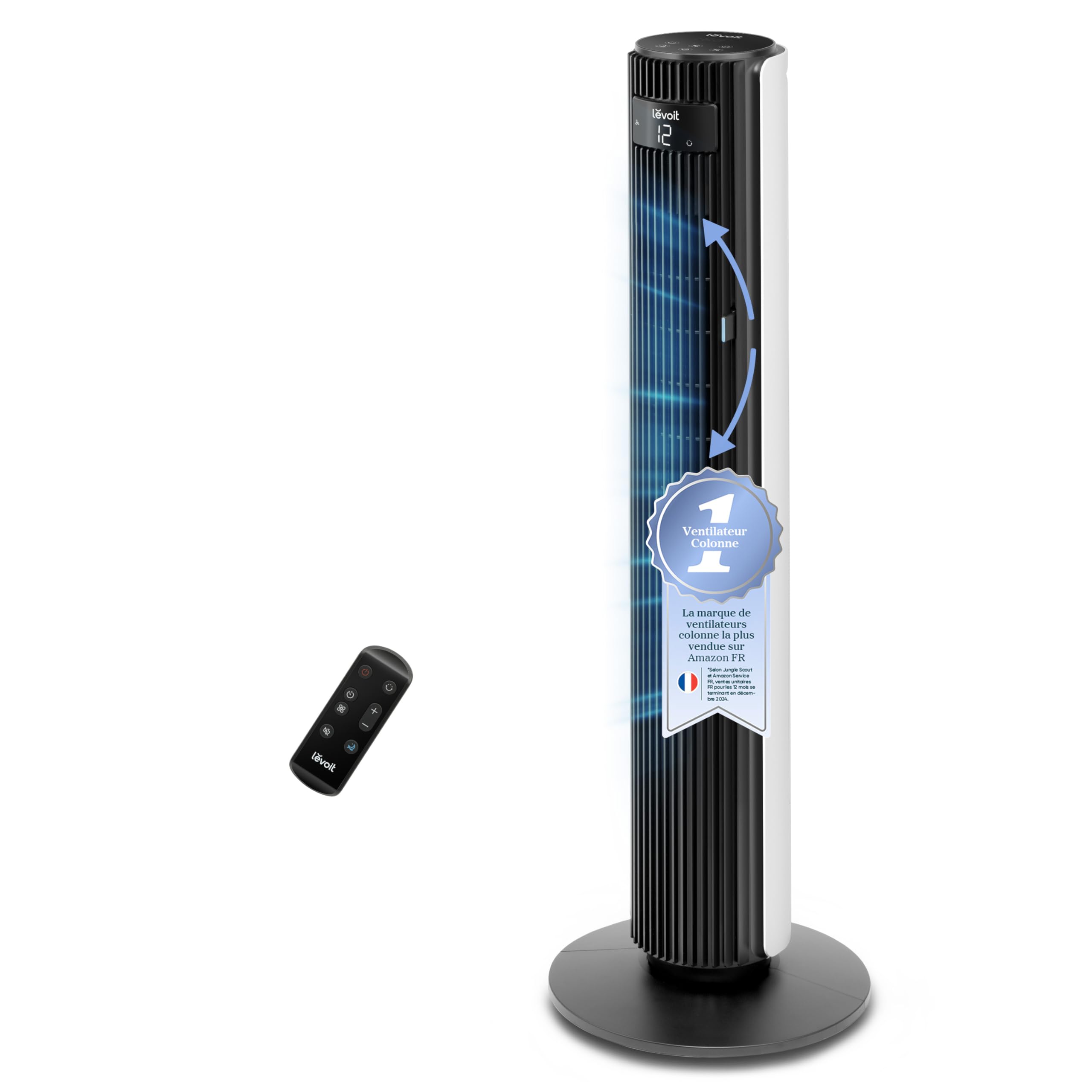 LEVOIT Ventilateur Colonne 42DC VortexAir 25dB – Idéal Grands Espaces