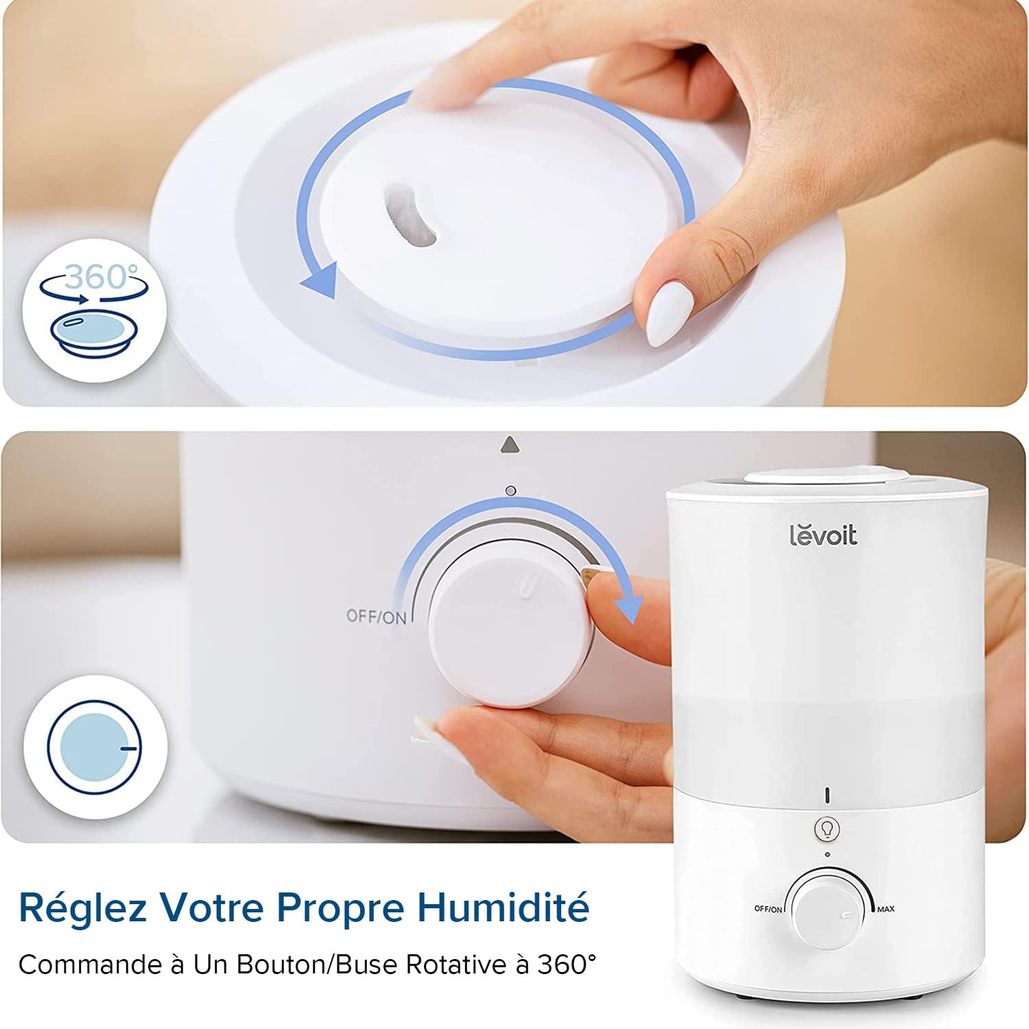 Levoit humidificateur d’air Dual 150
