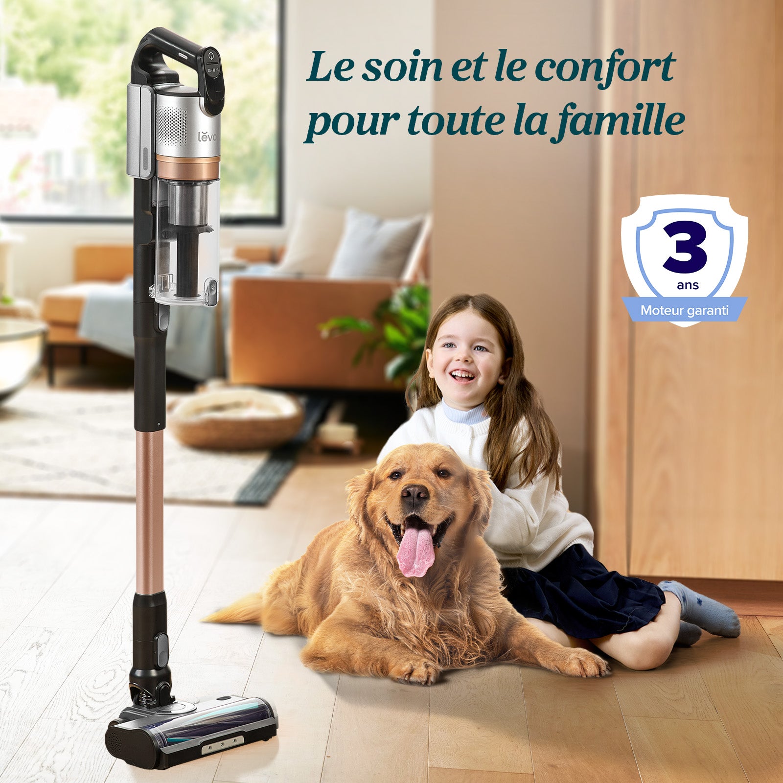 Levoit SDC01 Aspirateur Sans Fil Anti-Enchevêtrement, Noir & Blanc