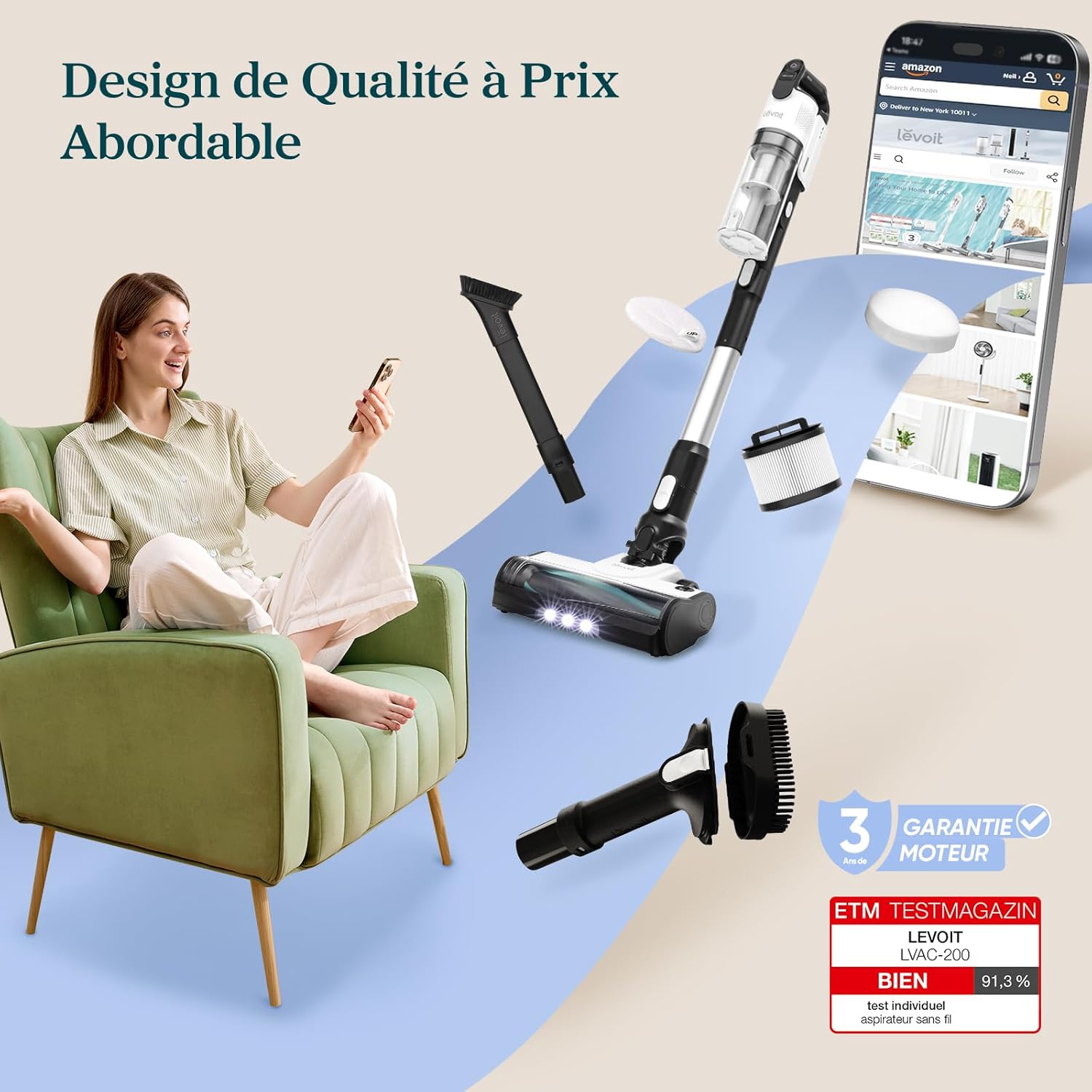 Levoit aspirateur sans fil LVAC 200