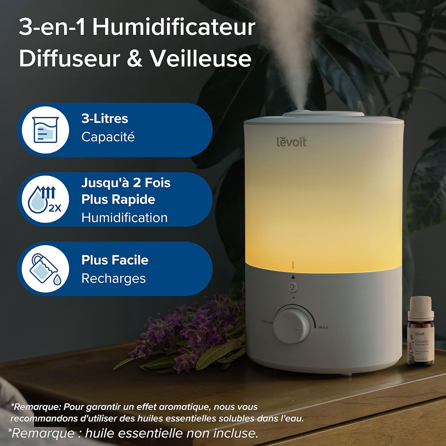 Levoit humidificateur d’air Dual 150