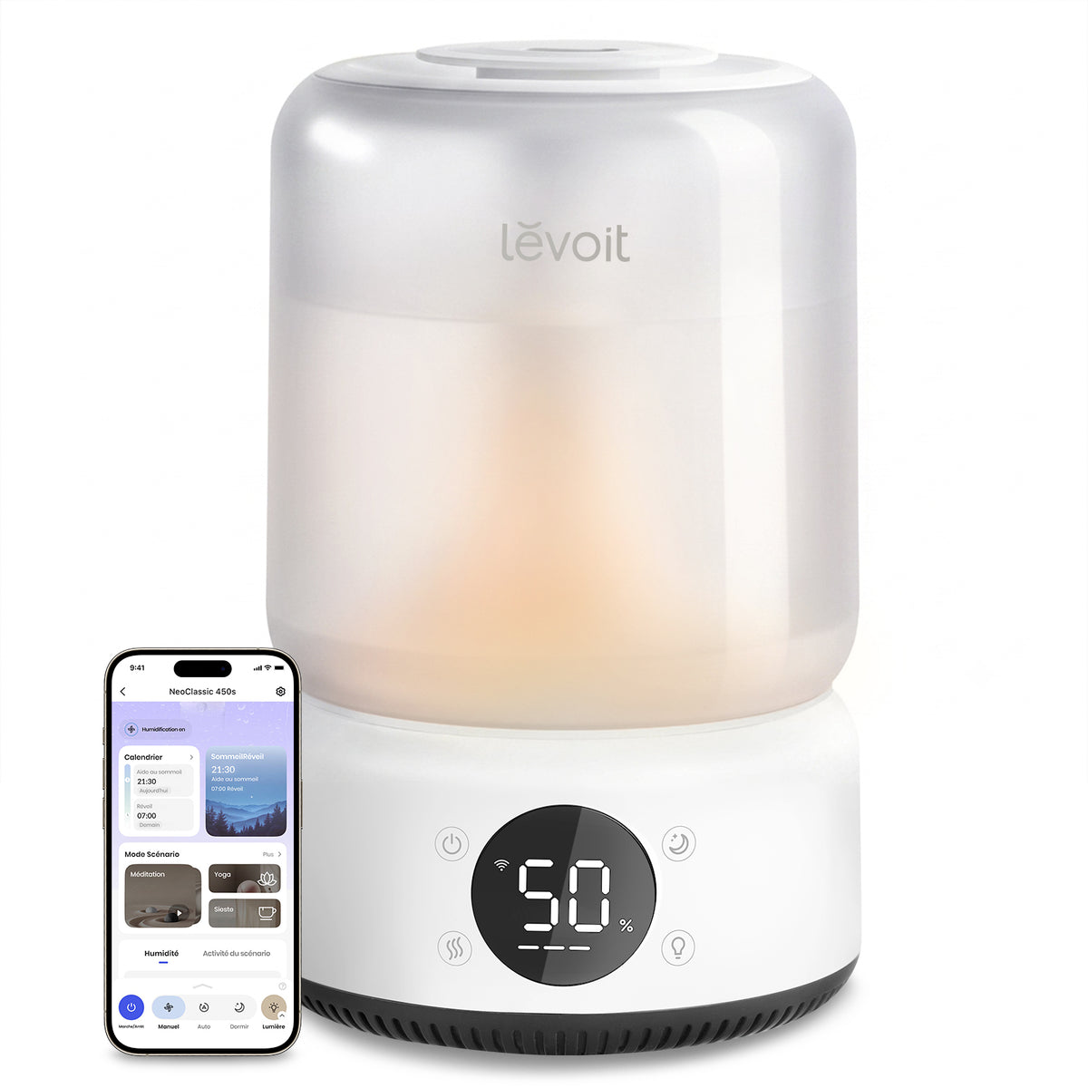 Levoit NeoClassic 450S Humidificateur d'air 4,2 L Contrôle par application
