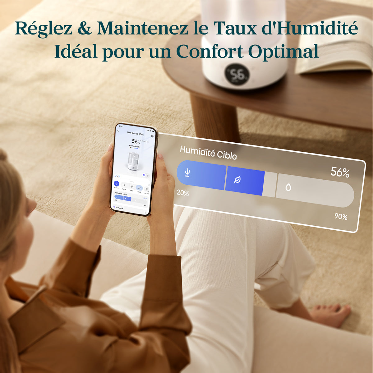 Levoit NeoClassic 450S Humidificateur d'air 4,2 L Contrôle par application