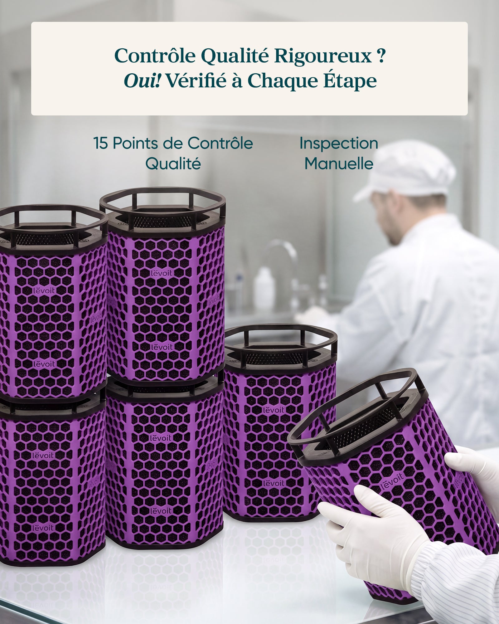 Levoit Filtre Charbon Actif Eleva 300X – Fumée & Cuisine