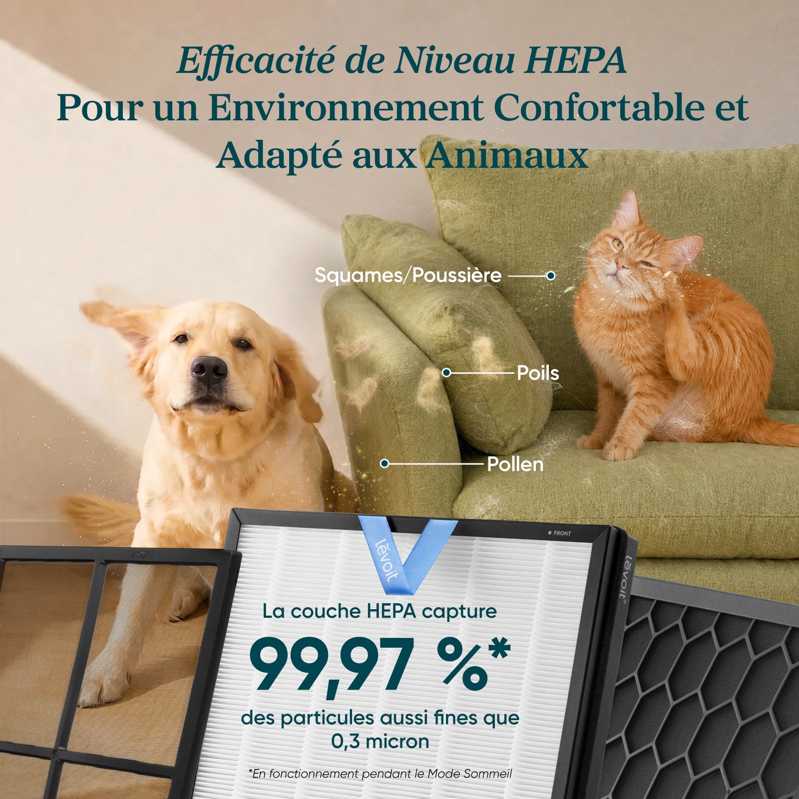 Levoit Vital® Pet Pro Purificateur d'Air pour Animaux