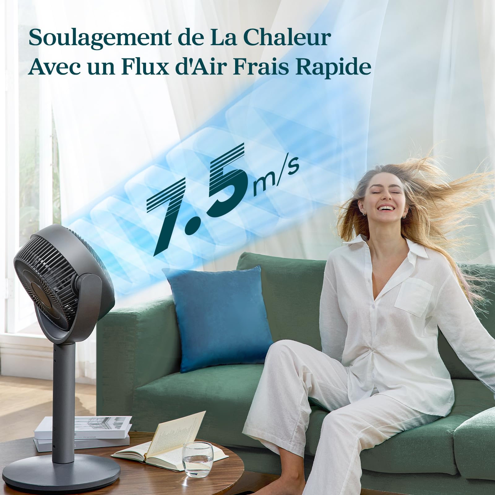 LEVOIT Ventilateur sur Pied 432S Connecté 20dB – Smart Flux 360°