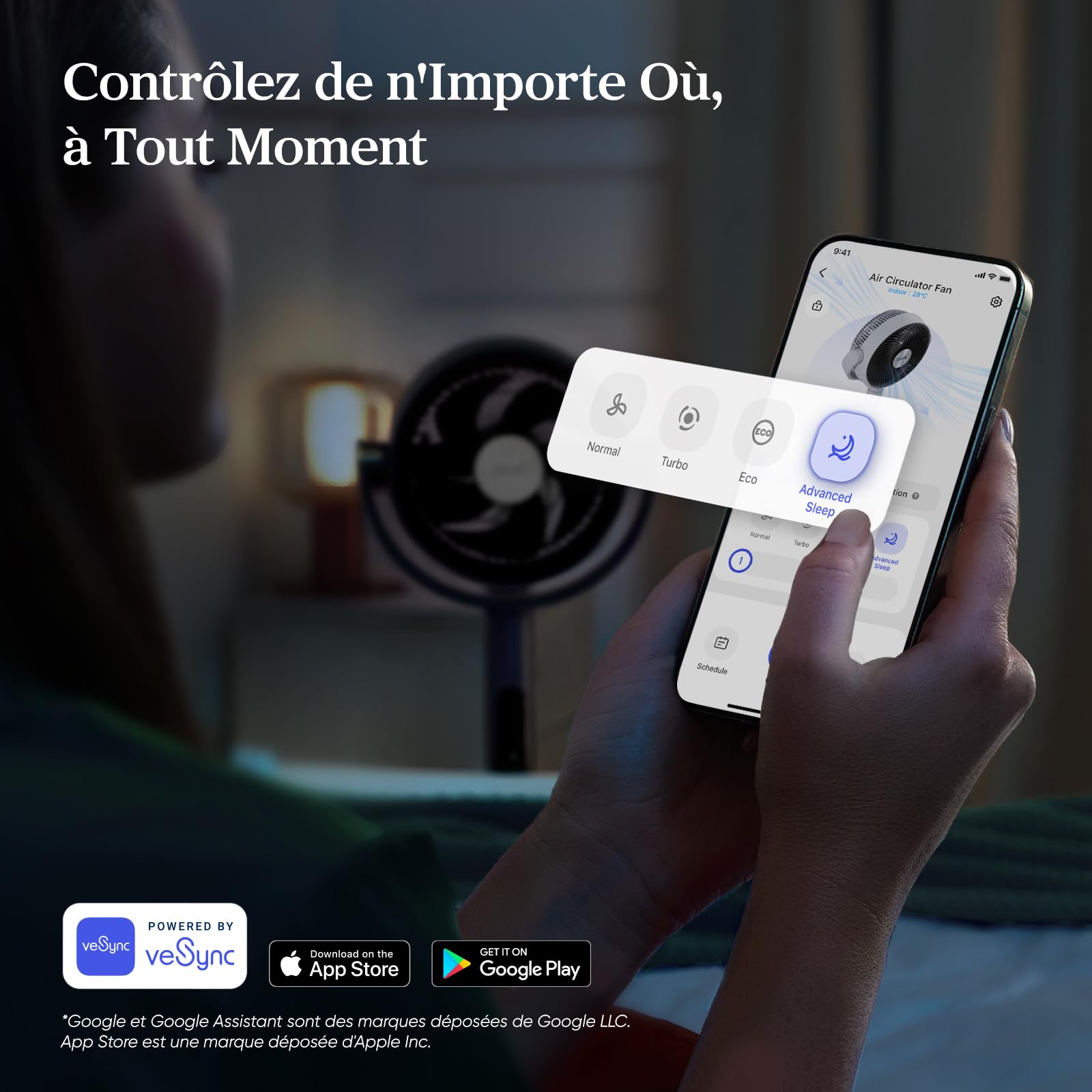 LEVOIT Ventilateur sur Pied 432S Connecté 20dB – Smart Flux 360°