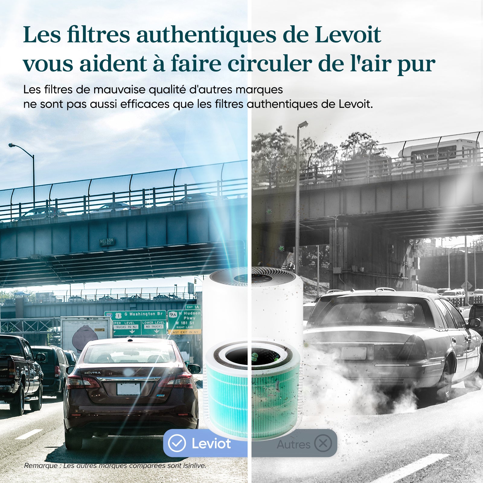 Filtre anti-odeurs de remplacement pour purificateur d'air Levoit Core 300