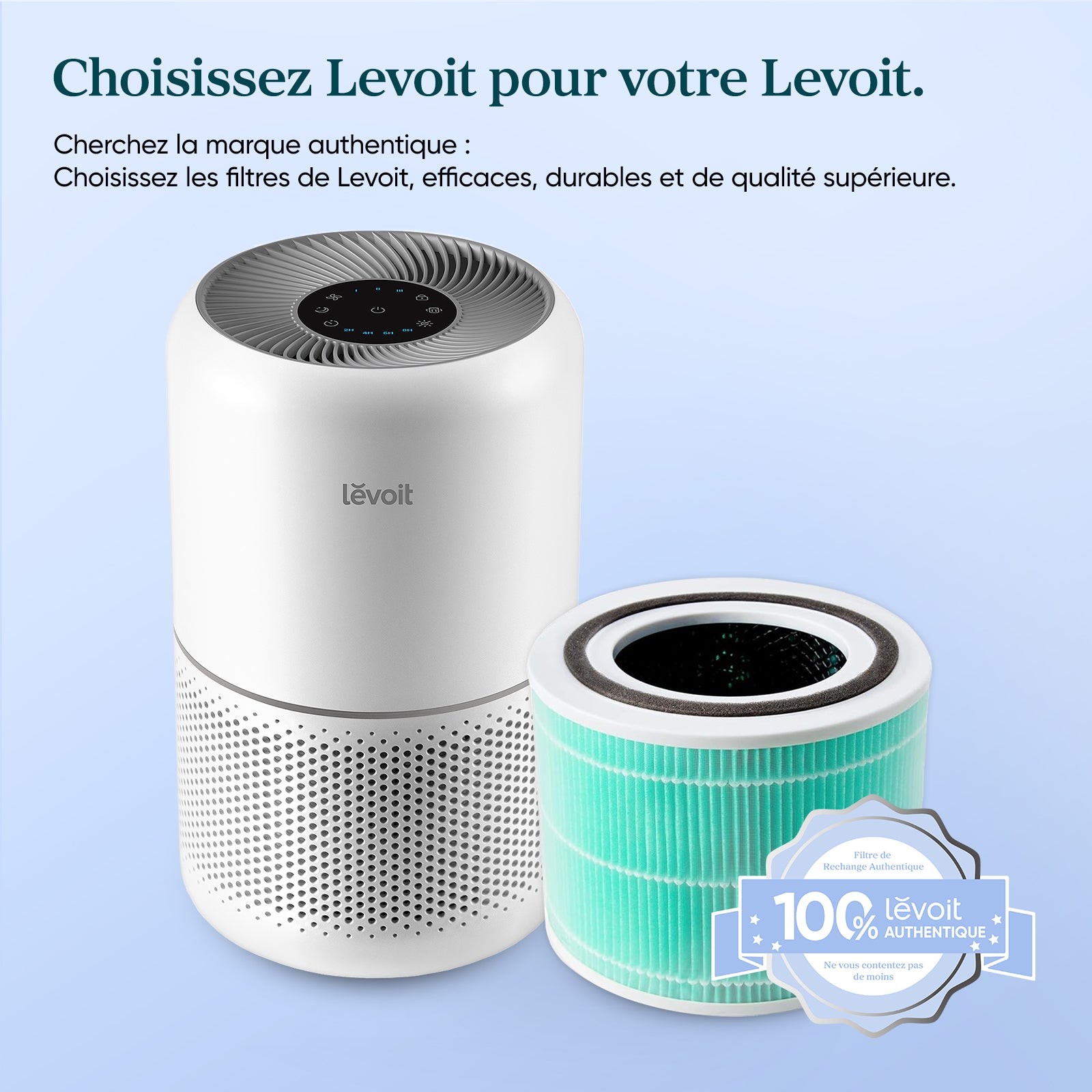 Filtre anti-odeurs de remplacement pour purificateur d'air Levoit Core 300